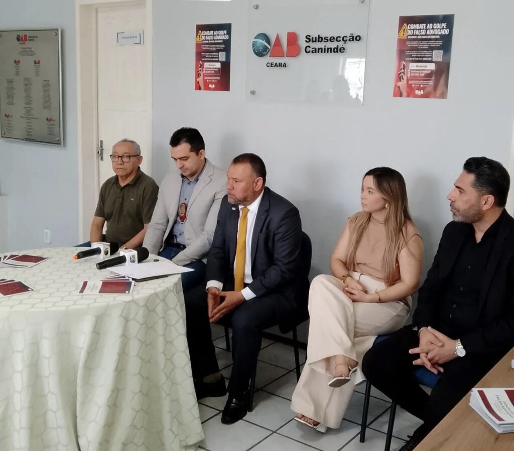 OAB Canindé realiza coletiva para alertar população sobre o golpe do falso advogado